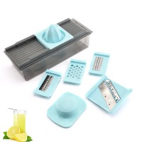 Multi 4 functions manual kitchen grater with food container, vegetable chopping bowl