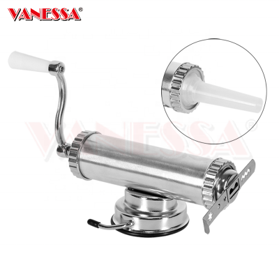 0.5L Horizontal Aluminum Alloy Sausage Stuffer Maker Machine Meat Filler, With 3 Food-Grade Sausage Tubes