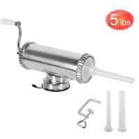 5 LBS Homemade Aluminum Sausage Maker With Suction Base & 3 Filling Nozzles