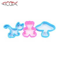 Animal shaped plastic cookie press molds